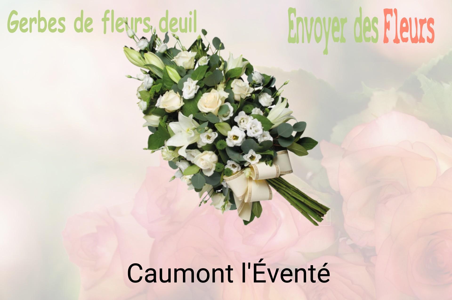 Gerbe de fleurs de deuil livrée à Caumont-l'Éventé